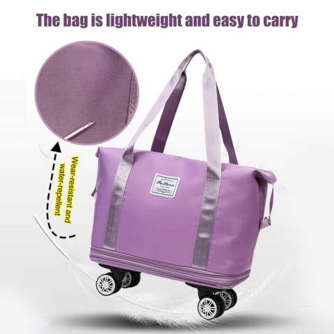 Universal wheel ultra-large capacity wet and dry separation bag