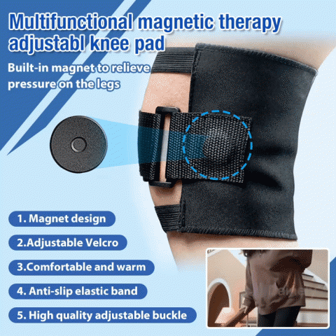 Multifunctional magnetic therapy adjustable kneepad