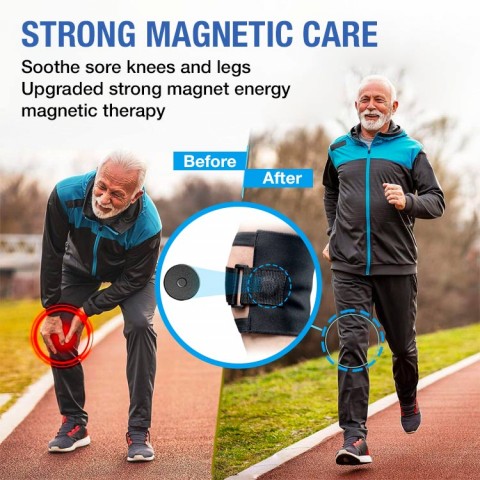 Multifunctional magnetic therapy adjustable kneepad
