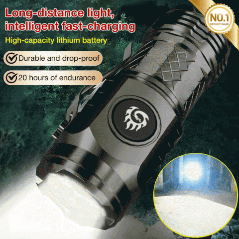 German three-eyed monster mini flash super power flashlight