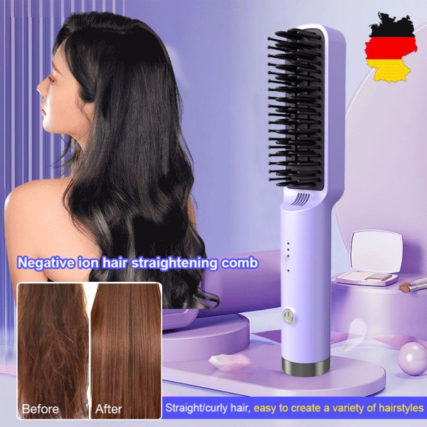 Portable mini hair straightening comb