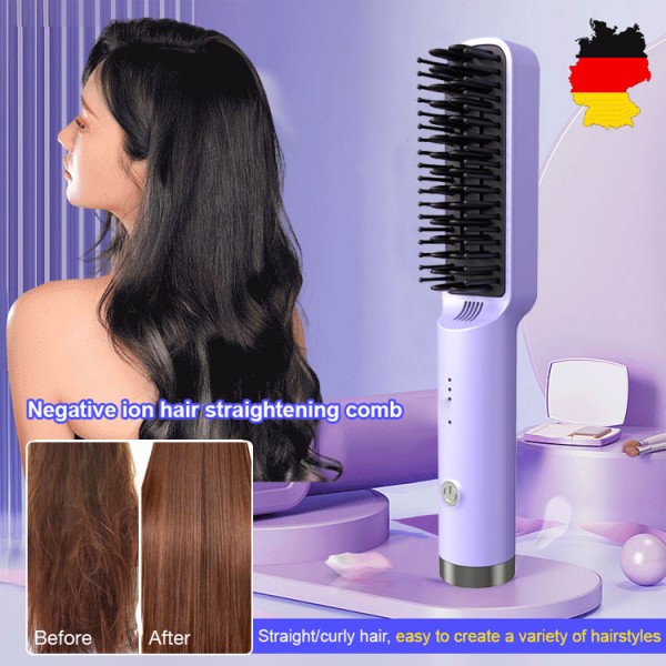 Portable mini hair straightening comb..