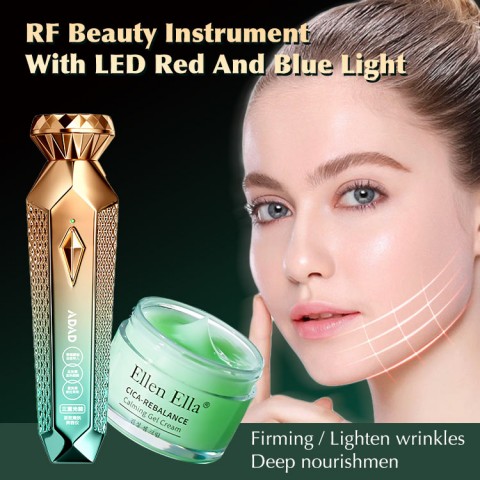 RF beauty device with LED red and blue light-intelligent temperature control-anti-wrinkle, lifting and firming