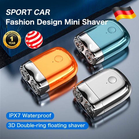 Magnetic Suction Double Head Portable Electric Shaver - One-year warranty