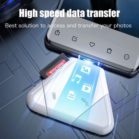 3-in-1 USB SD Card Reader