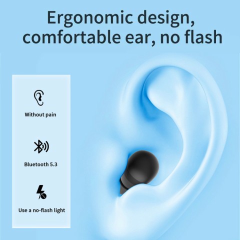TWS Mini Invisible Earbuds with Microphone Bluetooth 5.3 Noise Reduction