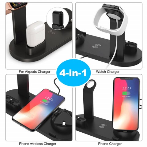 4-in-1 Multi Device Wireless Charging Dock Station 