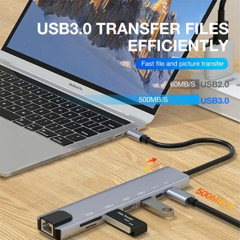 Multi-function USB-C Docking Station-4In1/5In1/6In1/8In1