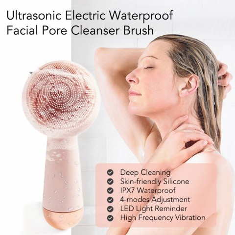 Ultrasonic Electric Waterproof FACIAL PORE CLEANSER Brush