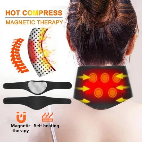 Magnetic Therapy Belt Neck Tourmaline Self-heating Pain Relief Neck Braces