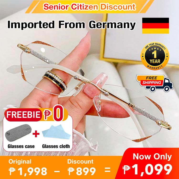 Imported from Germany-Diamond Frameless Reading Glasses, suitable for all face shapes 