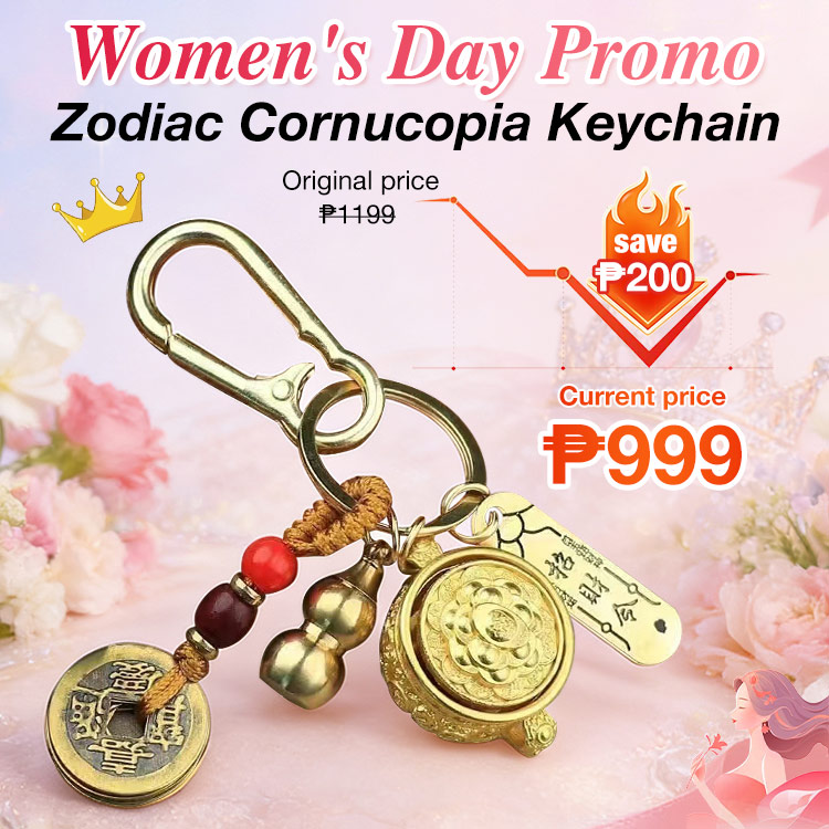 Womens Day Promo-The second one is only ₱299 - Zodiac Cornucopia Keychain - Bring in wealth and fortune - Carry it with you and your money will roll in
