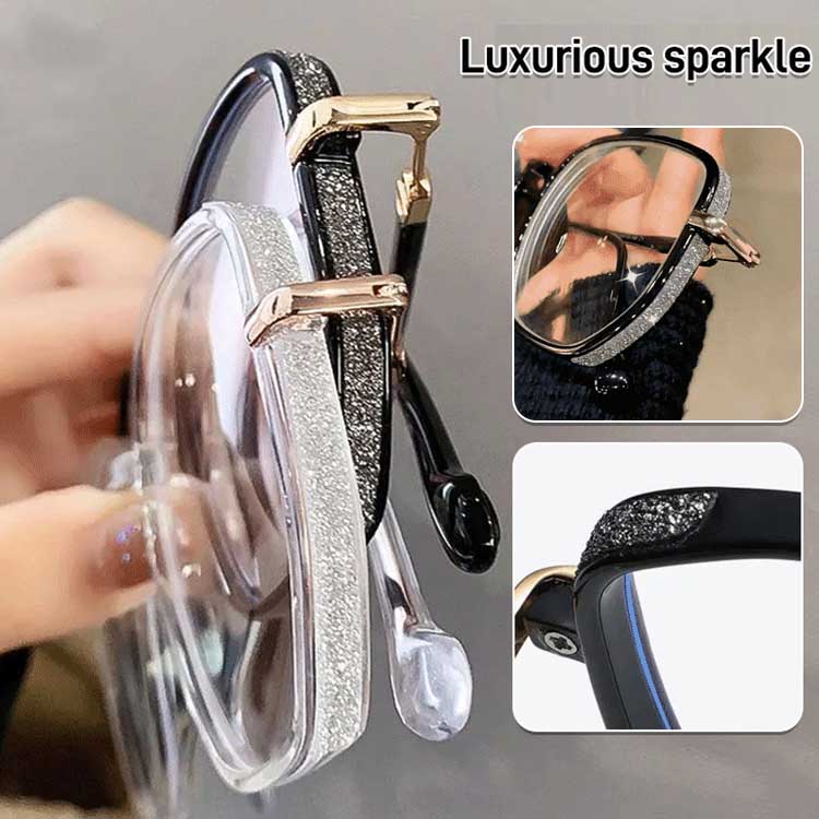 Senior Citizen Offer to get a free glasses case and glasses cloth - Diamond Anti-blue Llight Reading Glasses - Makes you look 10 years younger - Suitable for all face shapes, One year warranty