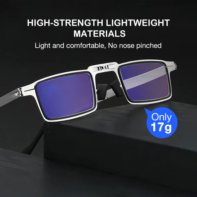 2023 Hot Sale Ultra Light Titanium Screwless Foldable Reading Glasses - One year warranty