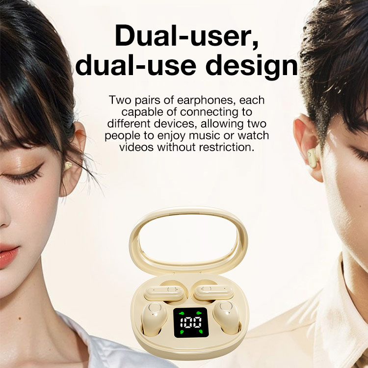 Mid-year Promo - One Year Warranty- 2 Pairs Wireless Bluetooth Headphones set - IPX4 waterproof, Ultra-lightweight, high-definition sound quality, comfortable to wear all day, perfectly suited for sports and daily use!