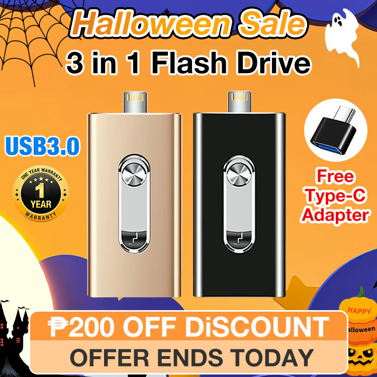 Christmas Mega Sale -  One year warranty - 3 in 1 Flash Drive - Applicable to multiple devices, Android/Apple/USB3.0/Type C