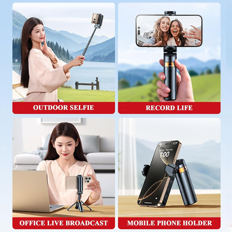 Marys Month promotions -One Year Warranty-Multifunctional Mini Phone Selfie Stick-Create as you like and record your beautiful life-Become an Internet celebrity easily