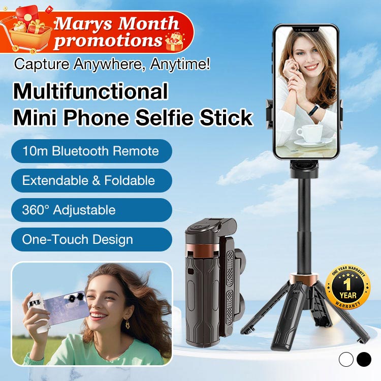 Marys Month promotions -One Year Warranty-Multifunctional Mini Phone Selfie Stick-Create as you like and record your beautiful life-Become an Internet celebrity easily