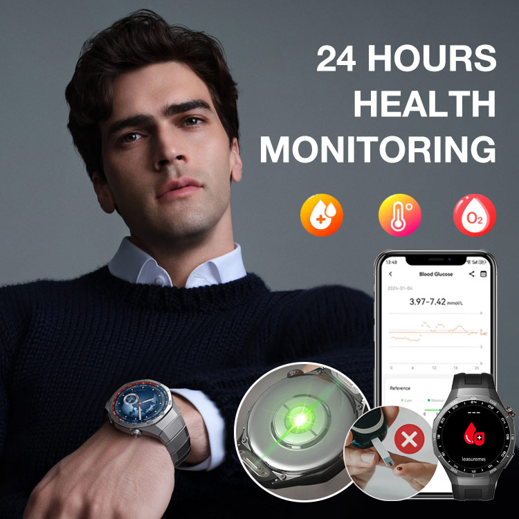Mid-Year Great Sale-GT5-pro Smart Blood Glucose Monitoring Watch-Stay healthy-measure blood sugar levels, heart rate, sleep quality and other general health