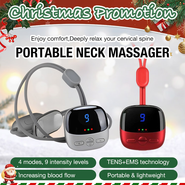 Christmas Mega Sale - One Year Warranty - Portable Neck Massager - Instant relief/Long lasting effect- Say goodbye to all neck discomfort!