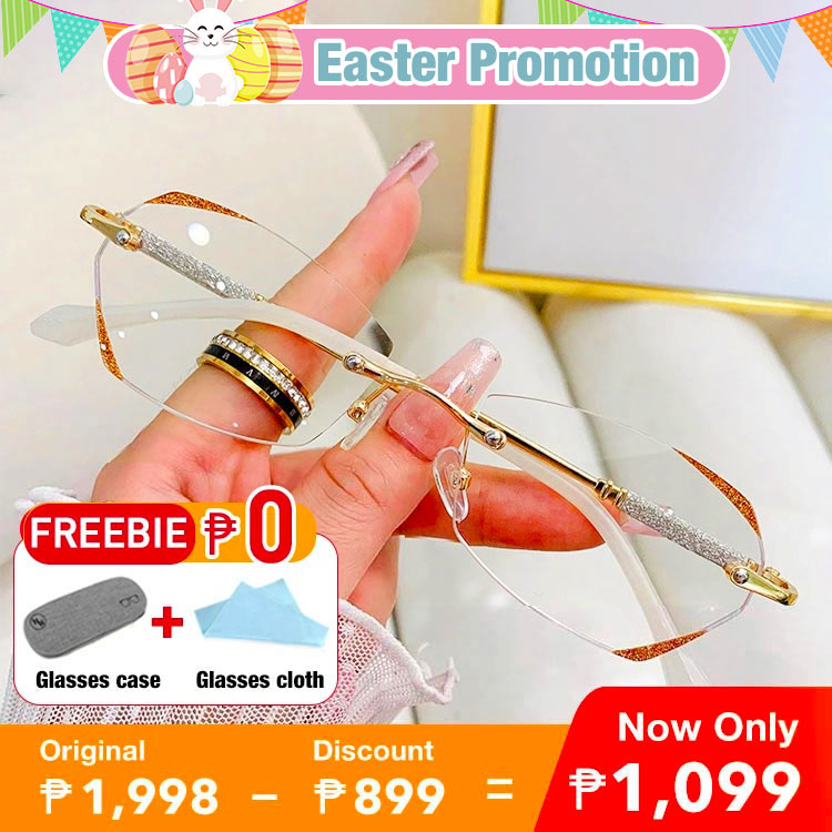 Imported from Germany-Diamond Frameless Reading Glasses, suitable for all face shapes 