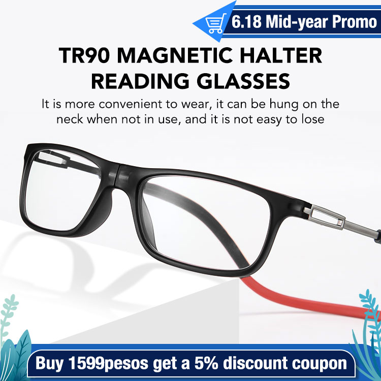 6.18 Mid-year promo - TR90 Magnetic Halter Reading Glasses - 421pesos for the second one