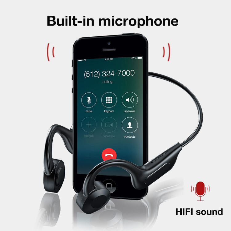  Promo Sale-Upgrade bone conduction stereo bluetooth earphone - Built-in microphone - 45% OFF