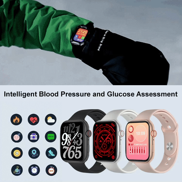 Marys Month promotions-year warranty-Smart Painless Blood Glucose Measurement Watch-Stay healthy-measure blood sugar levels, heart rate, sleep quality and other general health