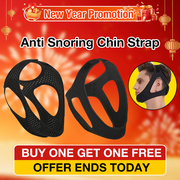 New Year Promotion Buy 1 Take 1 - Anti Snoring Chin Strap - Avoid sleep apnea and prevent mouth breathing - Simple and Effective Stop Snoring Solution, Enjoy a Nice Evening.