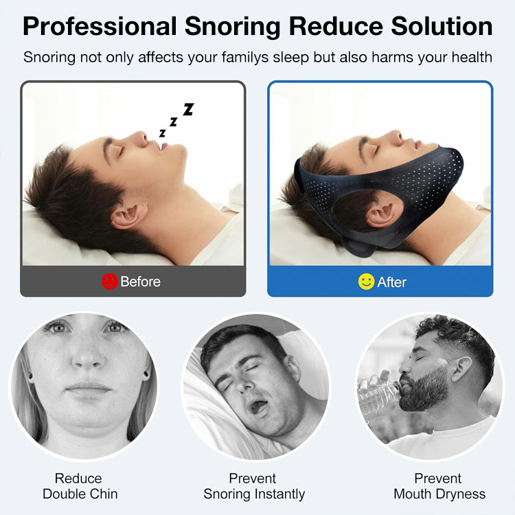 New Year Promotion Buy 1 Take 1 - Anti Snoring Chin Strap - Avoid sleep apnea and prevent mouth breathing - Simple and Effective Stop Snoring Solution, Enjoy a Nice Evening.