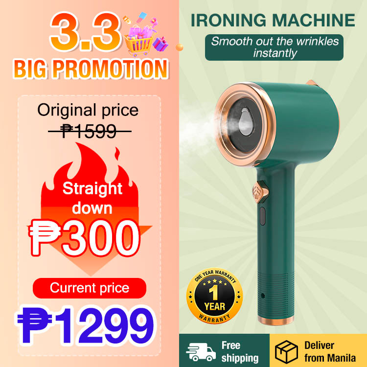  33 Big promo - 300 pesos off - New professional mini ironing machine-Remove wrinkle within 3 seconds,Clothes restored to like new