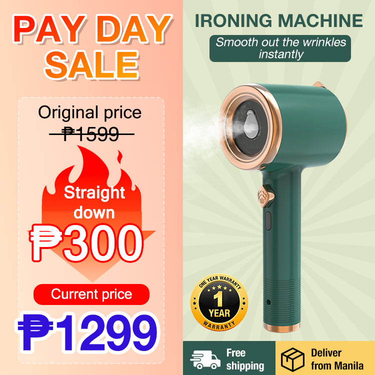 Pay Day Sale 45% OFF One year warranty - 300 pesos off - New professional mini ironing machine-Remove wrinkle within 3 seconds,Clothes restored to like new