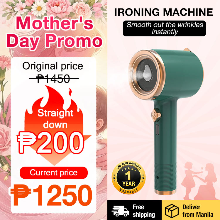 Mothers day promo 45% OFF One year warranty - New professional mini ironing machine-Remove wrinkle within 3 seconds,Clothes restored to like new