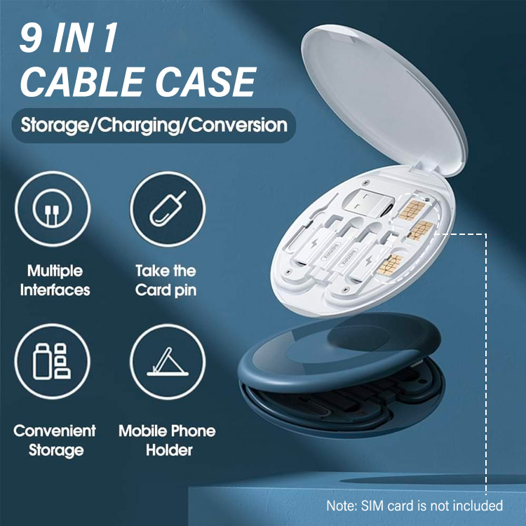 9 in 1 Cable Case - For Iphone/Android/Type-C- Multifunctional 60W USB Data Cable Gadgets - Buy 2 and save 400 pesos